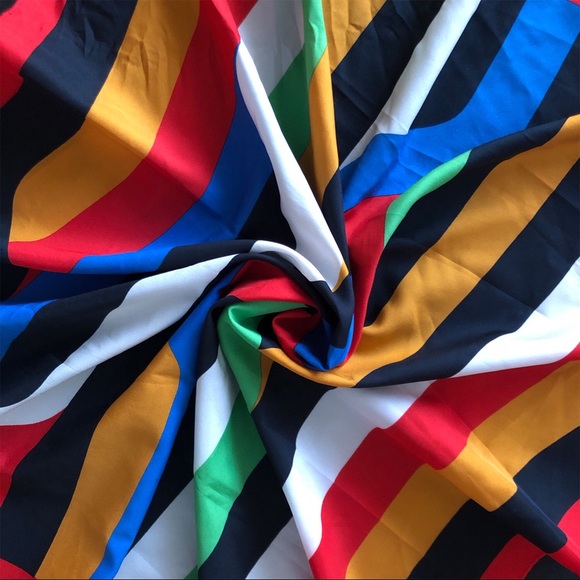 VTG LARGE Vera Color-block Contour Line Scarf - Picture 2 of 3